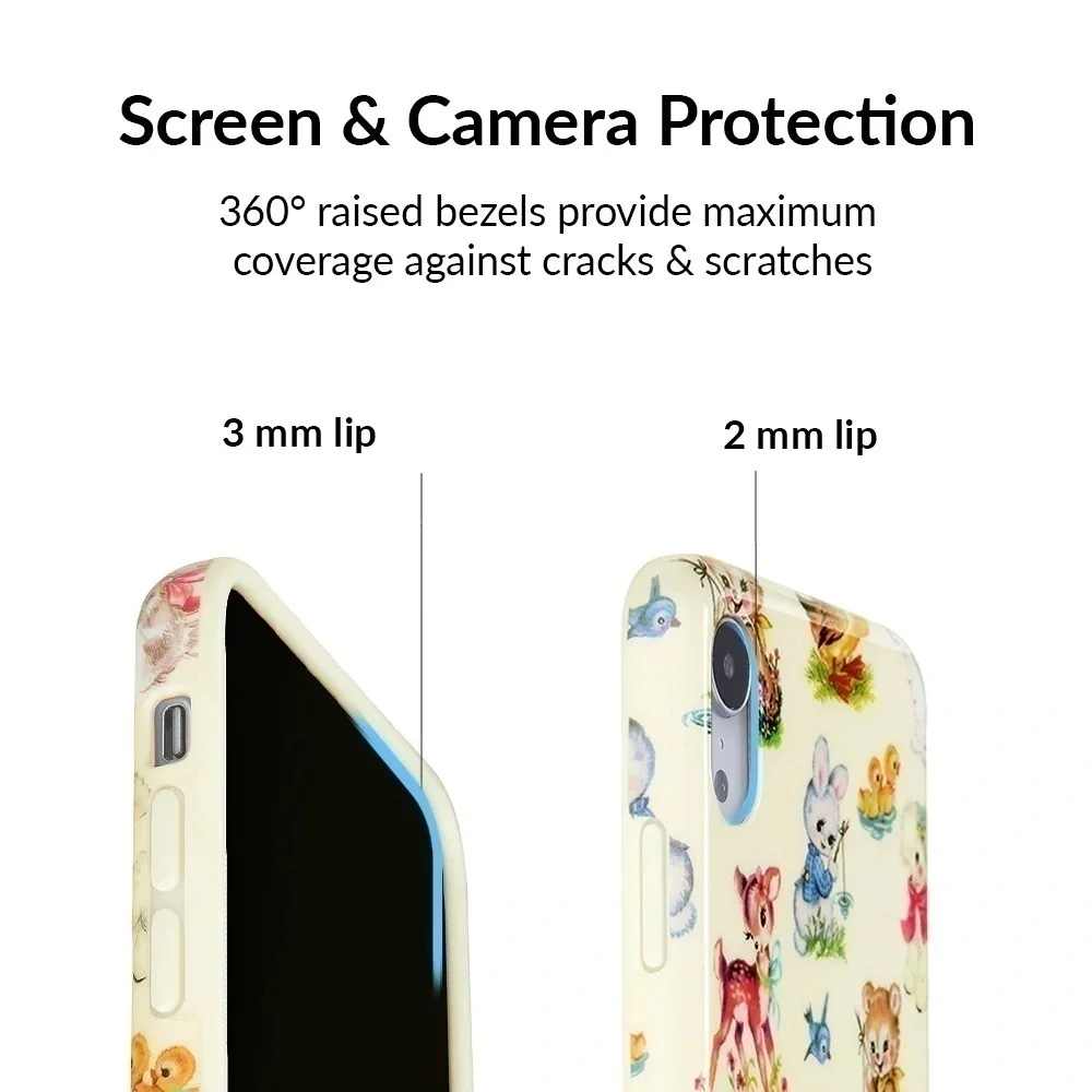 Velvet Caviar Baby Animals iPhone Case for iphone XR and grip ring